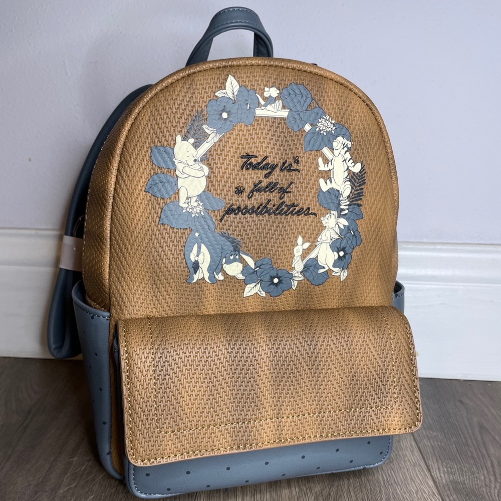 Loungefly Winnie Pooh Herringbone Backpack